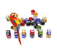 LJISEHG Anillos de Pata de Paloma de Aluminio Planos numerados Etiquetas de identificación de Paloma de Anillo Dividido(Mixed Colors4.0mm,150pc)