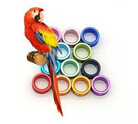 LJISEHG Anillos de Pata de Paloma de Aluminio Planos numerados Etiquetas de identificación de Paloma de Anillo Dividido(Mixed Colors8.0mm,150pc)