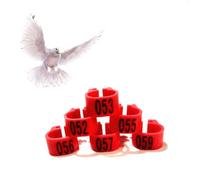 LJISEHG Anillos de plástico con Clip for identificación de Aves, Etiquetas for Patas de Aves de Corral, for Pollos, Patos, codornices, cobayas y pájaros del Amor(Red,001-400)