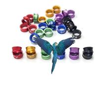 LJISEHG Bandas for Patas de Paloma de Aluminio numeradas, Bandas for Patas de Anillo Abierto for identificación de Aves y Aves(Mixed Colors4.7mm,200pc)