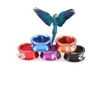 LJISEHG Bandas for Patas de Paloma de Aluminio numeradas, Bandas for Patas de Anillo Abierto for identificación de Aves y Aves(Mixed Colors8.0mm,100pc)