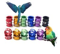 LJISEHG Bandas for Patas de Paloma de Aluminio numeradas, Bandas for Patas de Anillo Abierto for identificación de Aves y Aves(Mixed Colors4.0mm,200pc)