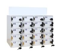 LJISEHG Caja de casillero for teléfono Celular, gabinete de acrílico for teléfono con cerraduras y Llaves, Caja de Almacenamiento(Blue-b,30Slots)