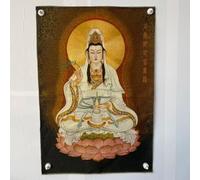 LJISEHG Embroidery Geomantic Thangka Painting Bodhisattva Mural Household Decoration 60x90 cm