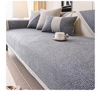 LJISEHG Funda Protectora de sofá de Lino y algodón Suave, Antideslizante, de 1 a 4 plazas, for seccional en Forma de U/L(Dark Gray,110 * 240cm)
