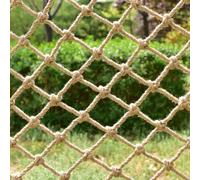 LJISEHG Jute Hemp Rope Net - 8mm Thick Safety Net for Children & Pets, Indoor & Outdoor Protection for Balconies, Stairs, Gardens, and Playgrounds(2M*8M(6.5FT*26.2FT))
