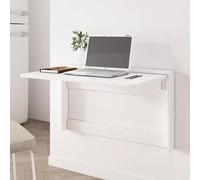 LJISEHG Mesa Plegable de Pared Que Ahorra Espacio, Escritorio abatible de Madera, versátil Mesa Flotante for portátil for Cocina, Estudio, Oficina en casa, lavadero(White,84cm/33in)