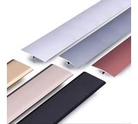 LJISEHG Perfil de transición de aluminio reforzado en forma de T for suelos - Moldura for borde de puerta en cocina/dormitorio/baño, cubierta de huecos duradera(White,W 40mm)