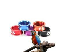 LJISEHG Tobilleras de Paloma numeradas, Anillos for Patas de pájaros for Palomas, Pollos, codornices, identificación de Aves de Corral(Mixed Colors8.0mm,50pc)