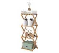 LJISEHG Zapatero Delgado, Organizador De Zapatos Que Ahorra Espacio, Estante De Almacenamiento Alto for Apartamento, Entrada Y Pasillo(Bamboo - Folding,4 Tier Standard)