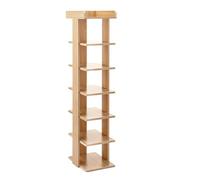 LJISEHG Zapatero Delgado, Organizador De Zapatos Que Ahorra Espacio, Estante De Almacenamiento Alto for Apartamento, Entrada Y Pasillo(Wood Colour,7 Tier Standard)