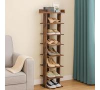 LJISEHG Zapatero Delgado, Organizador De Zapatos Que Ahorra Espacio, Estante De Almacenamiento Alto for Apartamento, Entrada Y Pasillo(Brown,8 Tier Standard)