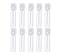 LJJCSFF 10 frascos de 1 ml con tapas, frascos de muestra de colonia, frascos de vidrio de perfume, frascos de viaje delgados para aceites esenciales
