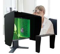 LJLAO Parasol para Monitor De Computadora, Parasol Ajustable para Monitor De Computadora De Escritorio De 17 A 28 Pulgadas, Plegable Y Portátil + Absorción De Luz Interna + Antiespionaje,Black