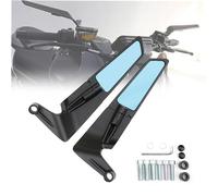 LJLBFB Retrovisores Moto para Yamaha MT 07 / FZ 07 / Tracer 700, Ajuste De 360 Grados Espejos Moto Stealth Winglet, Espejos Retrovisores Moto, con Tornillos De 8 mm Y 10 mm,B/Blue Glass