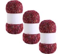 LJMSTDM Soft Hohair Yarn, 2025 Cashmere Hand Crochet Yarn for Crochet, Soft and Comfortable, Hand Knitting Yarns for Scarves (Burgundy)