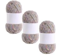 LJMSTDM Soft Hohair Yarn, 2025 Cashmere Hand Crochet Yarn for Crochet, Soft and Comfortable, Hand Knitting Yarns for Scarves (Light Gray)