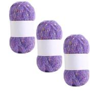 LJMSTDM Soft Hohair Yarn, 2025 Cashmere Hand Crochet Yarn for Crochet, Soft and Comfortable, Hand Knitting Yarns for Scarves (Light Purple)