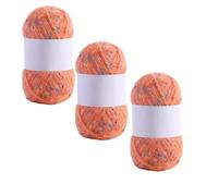 LJMSTDM Soft Hohair Yarn, 2025 Cashmere Hand Crochet Yarn for Crochet, Soft and Comfortable, Hand Knitting Yarns for Scarves (Light Orange)