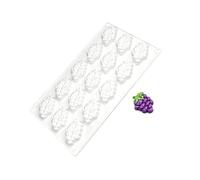 Ljmyy 15 cavidades de racimo de uva de silicona de chocolate para hornear, manualidades, postres y golosinas de fiesta, materiales seguros de grado alimenticio
