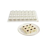Ljmyy 28 cavidades para hornear tartas, forma cuadrada, para hacer chocolates, magdalenas, caramelos, fácil liberación