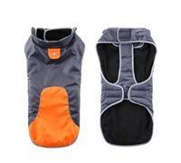 Ljmyy Abrigo de invierno para perro, cuello alto, ajustable, ganchos de metal para correa, ropa cálida, chaquetas de cuello alto, ropa impermeable para perros pequeños, divertido