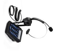 Ljmyy Auriculares de centro de llamadas con micrófono con cancelación de ruido, pantalla de llamadas para oficina, uso doméstico, caja de teléfono