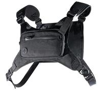 Ljmyy Bolsa de pecho ajustable con tiras reflectantes, múltiples bolsillos, ligera, para correr, senderismo, ciclismo