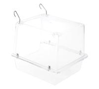 Ljmyy Caja de baño para pájaros, periquitos, jaula, caja de baño para el hogar, suministros portativos para mascotas, juguetes de loros pequeños, gris africano, para loros pequeños, para pájaros