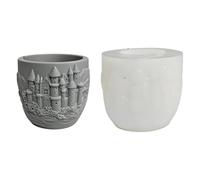 Ljmyy Castles - Molde de silicona para velas hecho a mano, tarro de almacenamiento, proyectos de manualidades, flexible, reutilizable, suculentas