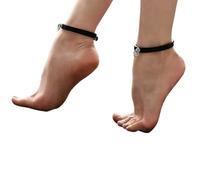 Ljmyy Correa de tobillo de cuero ajustable con forro interior suave, cadena de tobillo adecuada para mayor comodidad y estilo retro moderno cuerda de pie