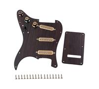 Ljmyy Juego de golpeador de bobina única para guitarra eléctrica, 11 agujeros, precableado, cargado, accesorios para tocar guitarras