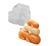 Ljmyy Lovely Capybaras - Molde de silicona apilable para manualidades, velas, jabón, resinas, manualidades, decoración del hogar, proyecto divertido