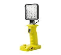 Ljmyy Luz de trabajo LED de 18 V con doble puerto USB de carga rápida y brillo ajustable para batería de 18 V P107, P108, P189,
