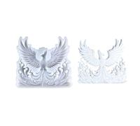 Ljmyy Molde de silicona 3D para hacer manualidades con forma de fénix para colgar en la pared, decoración para hacer velas y jabón