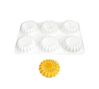 Ljmyy Molde de silicona con 6 cavidades en forma de flor para chocolate y postres y caramelos