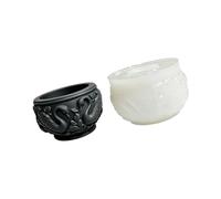 Ljmyy Molde de silicona con diseño de animales en relieve para vasos de velas hechos a mano para proyectos de manualidades, flexible, reutilizable, suculentas