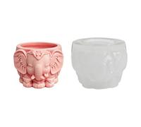 Ljmyy Molde de silicona con forma de elefante para hacer tazas de cemento, decoración del hogar y manualidades
