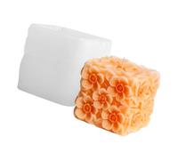 Ljmyy Molde de silicona con relieve floral para hacer jabón de velas con materiales seguros de grado alimenticio y fácil de desmoldar