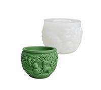 Ljmyy Molde de silicona detallado para manualidades, diseño navideño para joyas, macetas de resina y proyectos de decoración creativa
