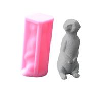 Ljmyy Molde de silicona para manualidades de velas, diseño de suricatas, para manualidades únicas hechas a mano, resina epoxi, decoración de escritorio