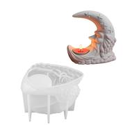 Ljmyy Molde de silicona para velas de lunas para manualidades y decoraciones navideñas