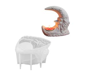 Ljmyy Molde de silicona para velas de lunas para manualidades y decoraciones navideñas