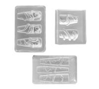 Ljmyy Paquete de 3 moldes de silicona reutilizables para uñas con diseño intrincado de serpiente, herramientas de arte para accesorios de manicura