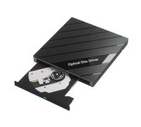 Ljmyy Unidades de disco externas portátiles, escritor de disco alimentado por USB con transferencia de datos de alta velocidad para portátiles y computadoras de escritorio, unidad óptica