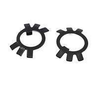 LJPshop-Arandela plana M10 M12 M14 M16 M18 M20 M24-M36 Lavadora de bloqueo de acero de carbono negro for tuerca redonda ranurada, Resistente a la corrosión y de superficie lisa(M30 5pcs)