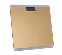 LJPZYOY Báscula Digital para baño, Color Cuadrado, 26 cm, electrónica, de Vidrio Templado, Inteligente, con luz LED, Digital (Color: Dorado)