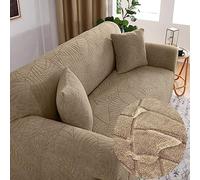 LJQAIZYL Fundas Sofa Ajustables,Funda de Sofá Impermeable con Reposabrazos,Fundas de Sofa Anti Gatos,4/1/3/2 Plazas Jacquard Cubiertas de Sofá Elastica Cubre Sofa Antideslizante,sandy-2seat:145-185cm