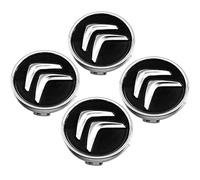 LJSDZLHY 4 Piezas Tapacubos Llantas Coche para Citroen C4 Cactus 2018-2023,Centrales Antióxido Llanta Rueda Cubre Embellecedor Insignia Pegatina Tapas Buje Accesorios Coche,A-Black 60MM