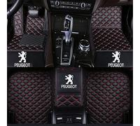 LJSDZLHY Alfombrillas Piso Coche para Peugeot 307 CC Coupe Cabrio 2003-2008,Antideslizantes Impermeables Alfombras Suelo Coche Revestimientos Suelo Interiores Protectoras Accesorios,A-Black Red